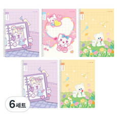 morning glory 填充筆記本 國小1-2年級 線圈國語10格 3款 + 隨機出貨 2入組, B, 6套