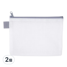 Lan CHYn 連勤牌文具 PEVA環保無毒夾網袋 LCM-A5 RY A5, 灰色, 2個