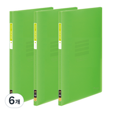 에코청운 칼라칩 클리어화일 20매 A4, 연두, 6개