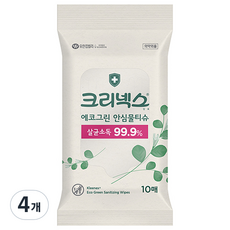 크리넥스 에코그린 안심물티슈, 50g, 10매입, 4개