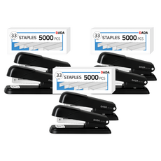 다다 스테플러 2p + 33호침 5 000pcs 1p 세트, 블랙(스테플러), 3세트