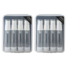 ROYALLIN 蘿林嚴選 旅行真空透明分裝瓶 附收納盒 10ml 9.4 x 1.8cml 500g 8件組, 混搭款, 1組