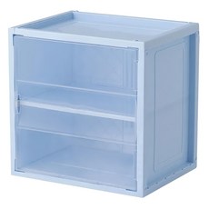 方塊收納箱 有隔板 PP塑料材質 台灣製造, 藍色, 1個