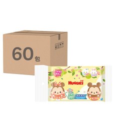 HUGGIES 好奇 純水嬰兒濕巾加厚型 迪士尼米奇米妮 限定版, 20抽, 60包