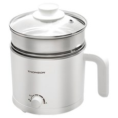 THOMSON 湯姆盛 雙層防燙帶蒸籠美食鍋 246 x 206 x 254mm 1550g 1.2L, TM-SAK43