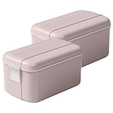 Reddot 紅點生活 免手搓起泡肥皂收納盒 升級款, 2個, 藕粉色