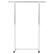 BANDI 不銹鋼移動衣架 白色, 寬99.5~138 x 高90~165cm