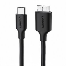 UGREEN 綠聯 USB Type-C轉Micro USB3.0 傳輸線, 1m, 黑色, 1條