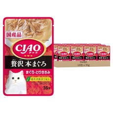 INABA CIAO 啾嚕 巧餐包, 奢華鮪魚 + 雞肉, 35g, 16包