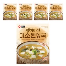 샘표 팽이버섯 미소된장국 5개입, 40g, 5개