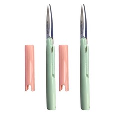 PLUS 普樂士 Twiggy 攜帶式筆型剪刀 SC-130P, 綠粉, 2支