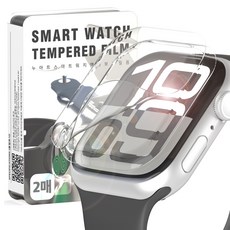 누아트 애플워치 프리미엄 자가복원 EPU 풀커버 액정보호필름 2p, 투명, 1세트