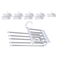 生活老師5段式防滑褲架, 白色, 10個