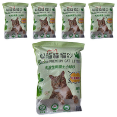 躲貓貓 水溶性膨潤土小球砂, 蘋果 5L, 低粉塵, 除臭, 5袋