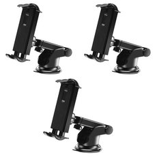 Seutedieol 車用360度旋轉平板支架, 黑色, 3個
