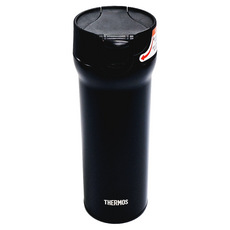 THERMOS 彈蓋式保溫瓶 寬口瓶 480ml 易於使用滑動鎖定, 黑色 BK, 1個