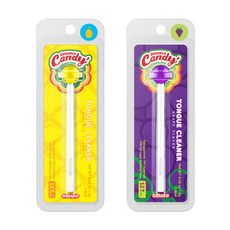 OMMO 孩童棒棒糖造型舌苔清潔刷, 鳳梨,葡萄, 1組, 2入