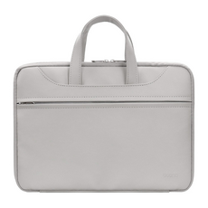 baona 包納 OMG 180°全開合/行李箱拉桿帶設計 PU皮質手提筆電包 13/13.3/14吋, 紳士灰, 1個