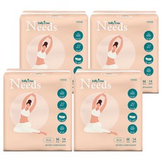 Needs系列蝶翼衛生棉, 中型(25cm), 14片, 4包
