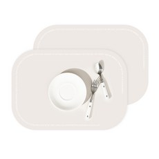 Haru Gonggan 矽膠餐墊, 43 x 30 cm, 象牙白, 2個