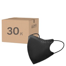 HAOFA 氣密型 N95 立體醫療口罩 M, 30片, 1盒, 鋼琴黑