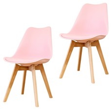 일상도구 인테리어 에펠 카페 식탁 의자, 라이트 핑크, 2개