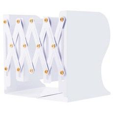 收納部屋 無印風鐵藝伸縮書架 白色 1層 桌面書架 書擋, 小型