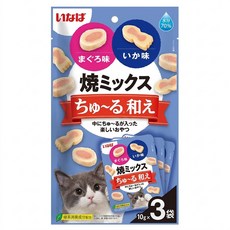 INABA 啾嚕肉泥夾心餅 TSC-181, 鮪魚 + 魷魚, 10g, 3個