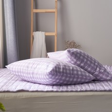 지베딩 젤리 피치스킨 사계절용 베개커버 2p + 솜 2p, 퍼플, 1개