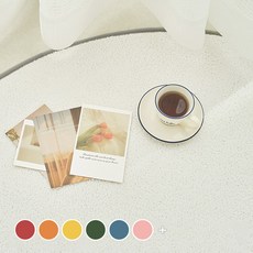 scandi&home 經典滾邊短絨橢圓形地毯