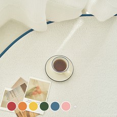 스칸디앤홈 이지케어 브릿지 단모 러그 거실 카페트 타원형