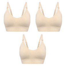 SEKANSKEEN 女士無縫無鋼圈孕婦運動胸罩上衣 3P