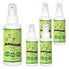 益成檀香 艾草草本防蚊液 100ml 草本精華 溫和呵護, 5瓶