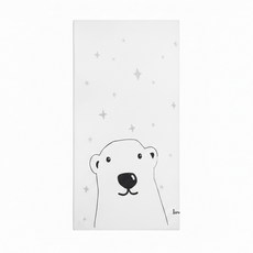 MUSLIN TREE 棉布樹 北歐純棉幼兒床包, 北極熊 白色, 1入