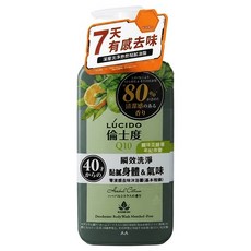 LUCIDO 倫士度 零涼感去味沐浴露 草本柑橘, 450ml, 1瓶