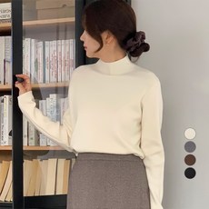 afinar 女款半高領基本款長袖針織衫