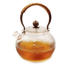 선미그린 빗살동구리 내열 강화유리 티포트, 700ml, 투명, 1개