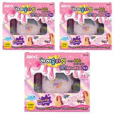 AMOS 阿摩司 i-SLIME DIY 迷你套組, 粉紅色, 3套