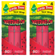 Little Trees 小樹香片 隱形芳香冷氣夾 Set 4 - 造型輕巧簡約 使用專利StediScent技術 使香味更持久, 西瓜, 2袋