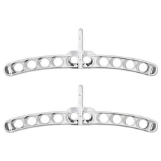 旅行摺疊衣架/擴充衣架/門後衣架/8孔衣架/門後掛架/椅背衣架, 米白色, 2個