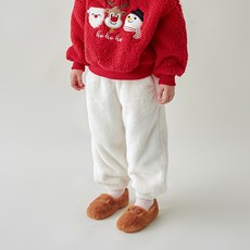 WALTONKIDS 兒童款柔軟舒適羊羔絨束口褲