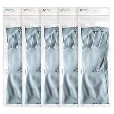 생활공작소 라텍스 고무장갑 일반형, 파스텔블루, 중(M), 5세트