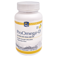 Nordic Naturals 魚油 + D膠囊 325 EPA/225 DHA/500 D3, 60顆, 1瓶