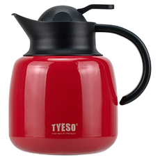 TYESO 泰碩 南瓜保溫壺 555g, 1L, 紅色 + 黑色, 1個