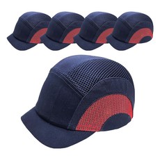 DONGMYUNG 防撞透氣騎行物流中心短帽簷輕便工作帽 藍色, 5個, 單一顏色