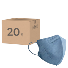 JUN 郡昱 3D成人立體醫療口罩 L, 鳶尾藍, 10片, 2包