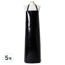 Rosa Home雙面塗層高級長防水圍裙, 5個, 黑色