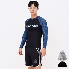 aquatica 男士防磨衣上衣 + 四角泳褲 + 彈性泳帽 + 塑膠袋套組
