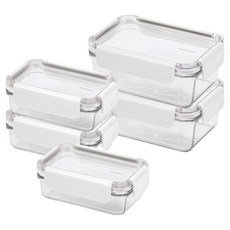 글라스락 리프젠 직사각 5조 세트, 1세트, 300ml(3P) + 200ml(2P)