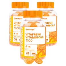 엔젯오리진 비타프레쉬 비타민 C&D 3000, 70정, 3개